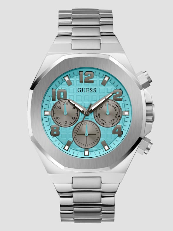 Guess watches for men silver outlet