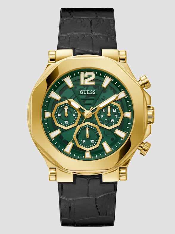 Guess watch leather discount