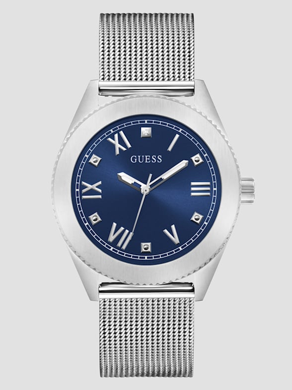 Men\'s Silver-Tone Watches | GUESS