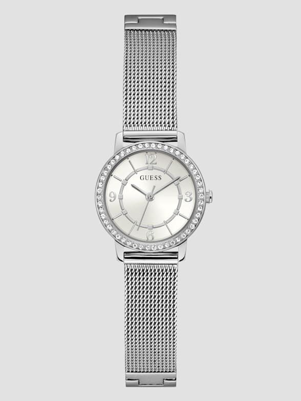 Women s Silver Tone Watches GUESS