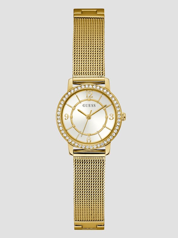 Guess gold watch 2025 womens price