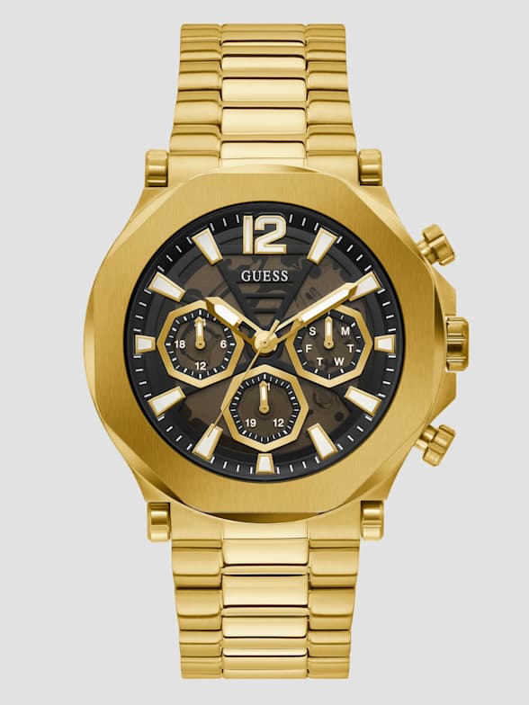 Guess gold tone watch clearance