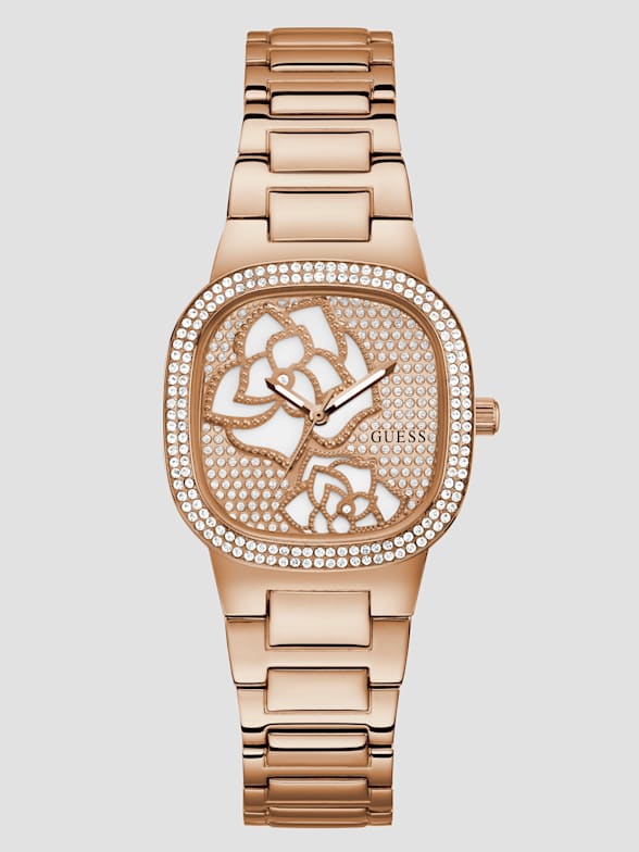 Guess watch women's rose gold tone store