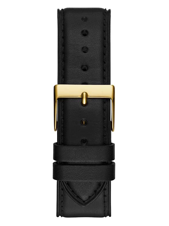 Guess watch black leather strap new arrivals