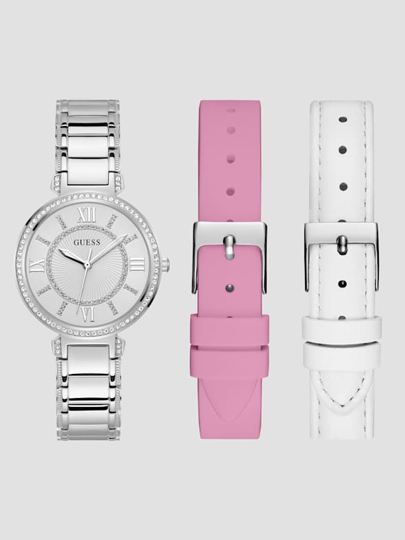 Women s Silver Tone Watches GUESS