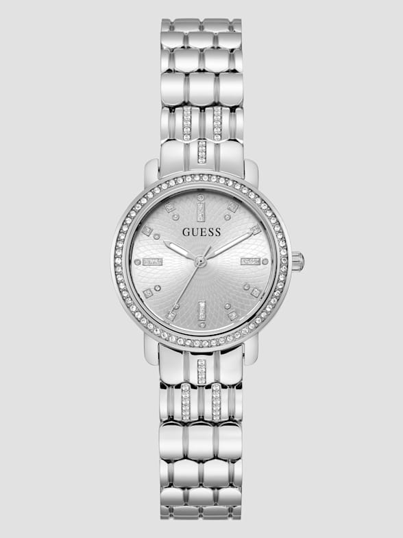 Reloj Mujer Guess U1197l1 Cuarzo Pulso Plateado Just Watches