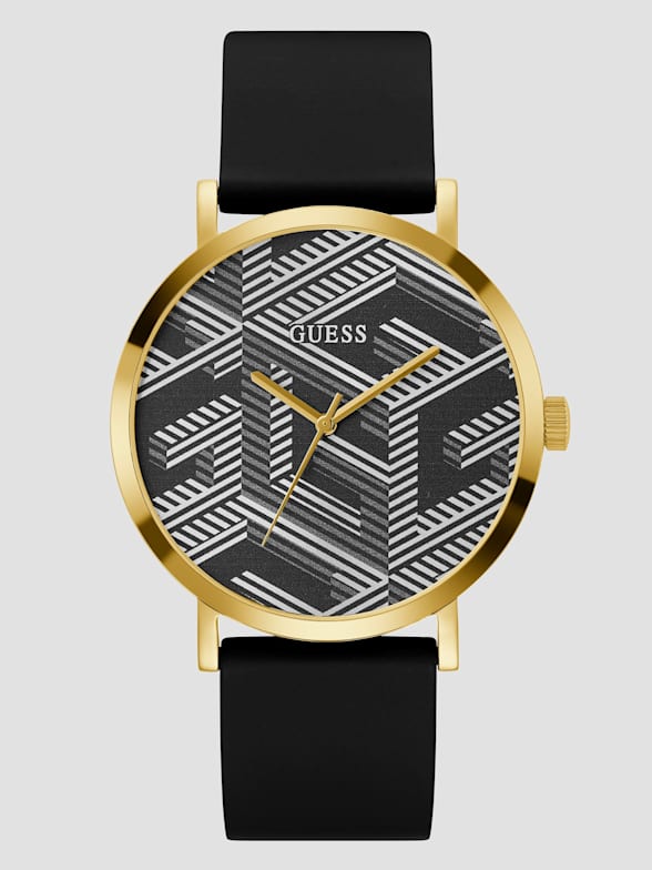 Guess watch black and gold clearance