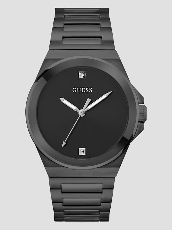 All black analog watch on sale