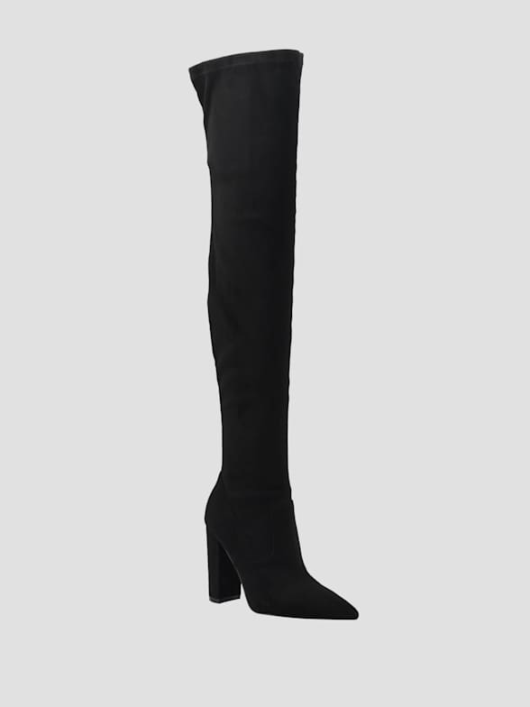 Guess black knee high boots clearance
