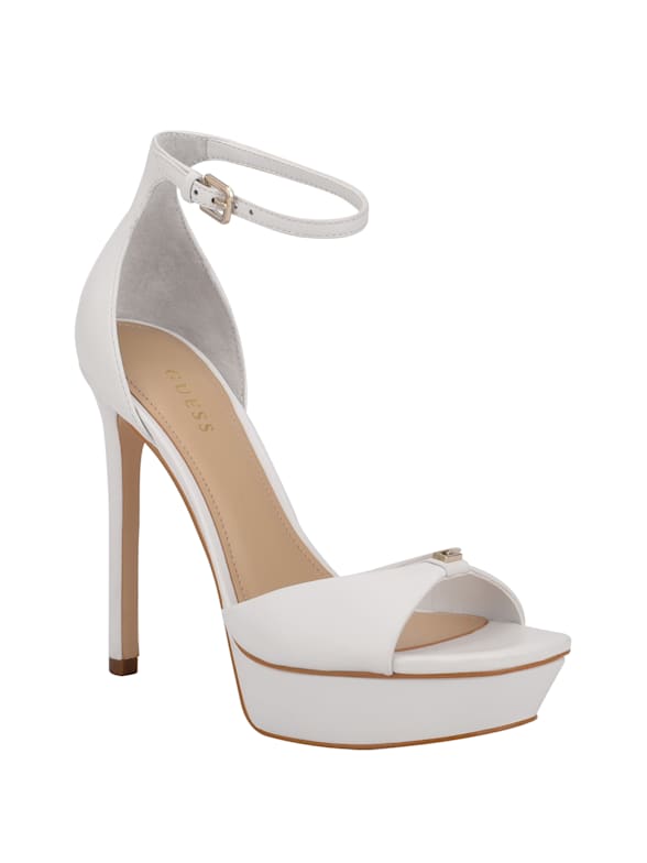 Guess white heels clearance