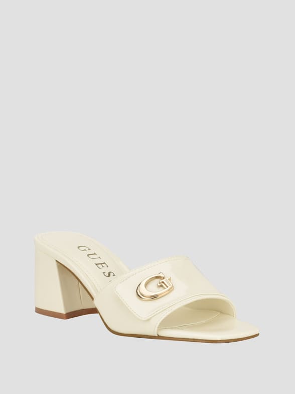 Guess white wedges store