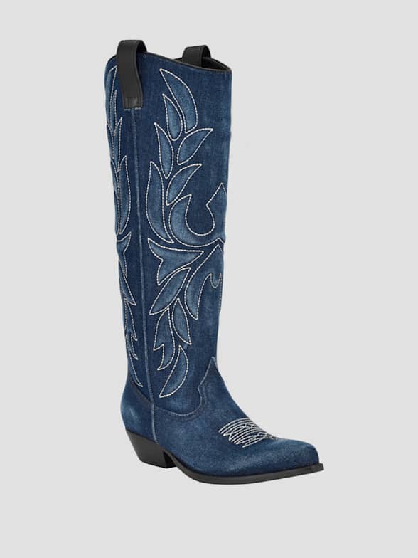 Guess hot sale denim boots