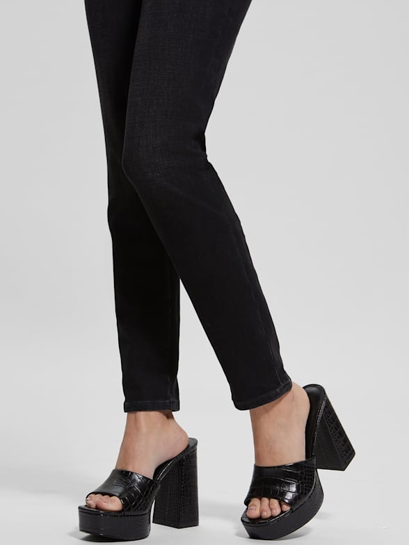 Guess Glenisa Peep Toe Platform Slingback Pumps in Black