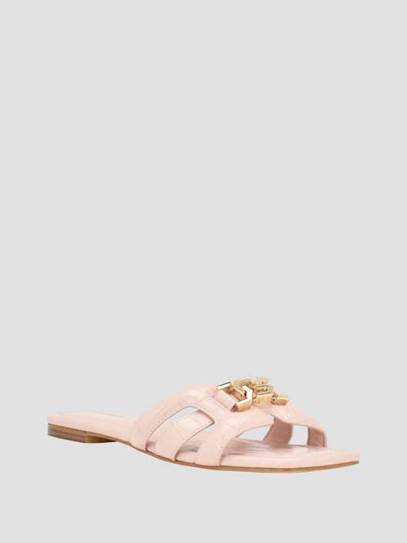 Pink guess sandals sale