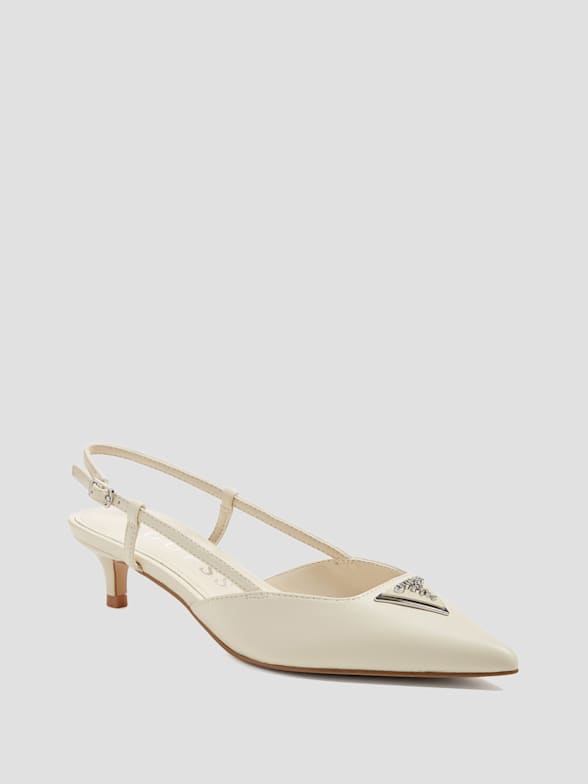 Guess white heels deals