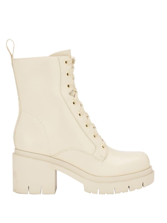 Guess white combat boots outlet