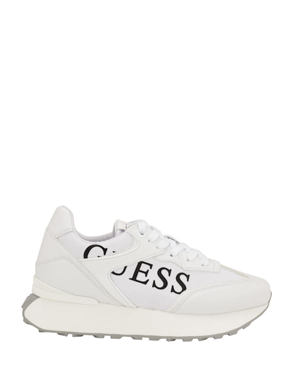 guess women's teckie knit fashion sneakers