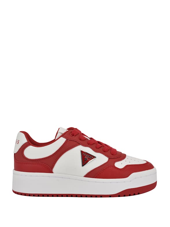 Guess red shoes top