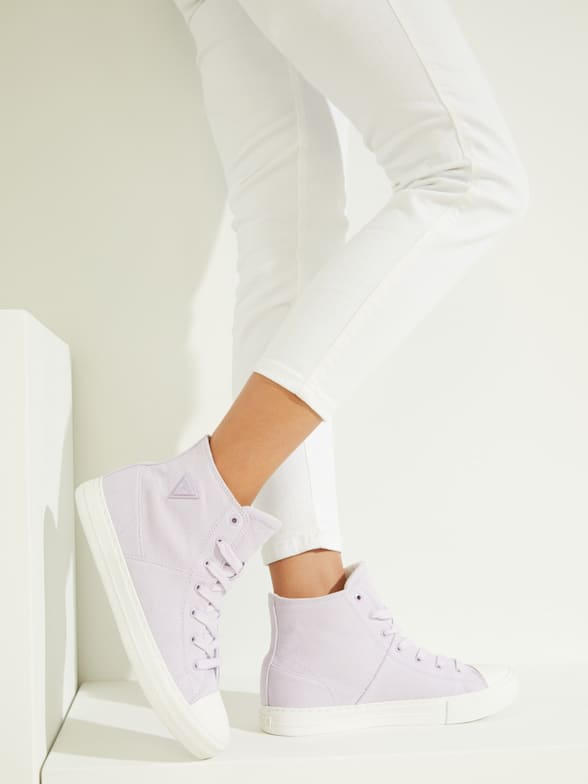 womens white mid top sneakers