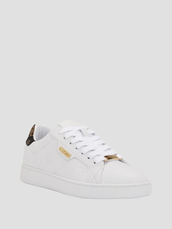 Guess white shoes price store