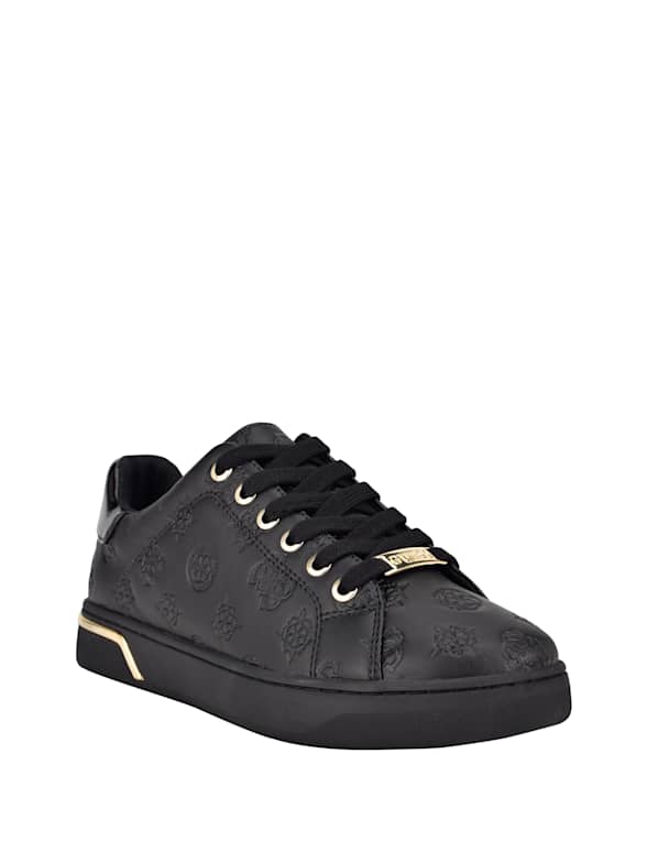 Guess black and gold shoes clearance