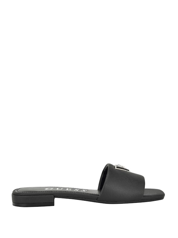 Guess velvet sliders best sale