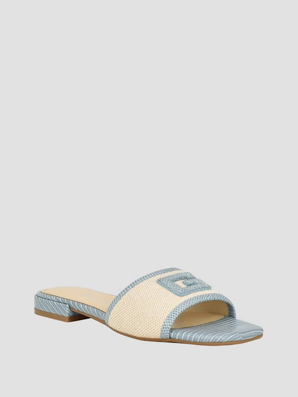 Faith Womens/Ladies Mojito Flat Heel Sliders