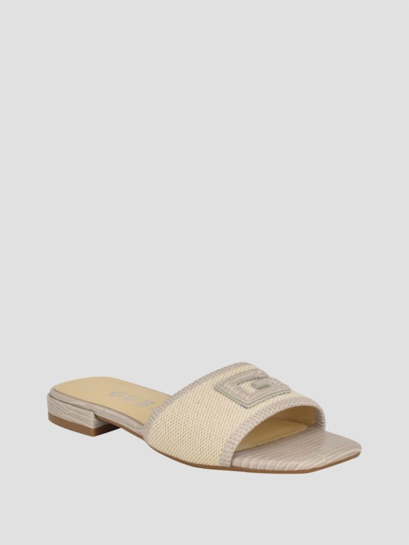 GUESS Women's Sarraly Eva Logo Wedge Sandals - Macy's