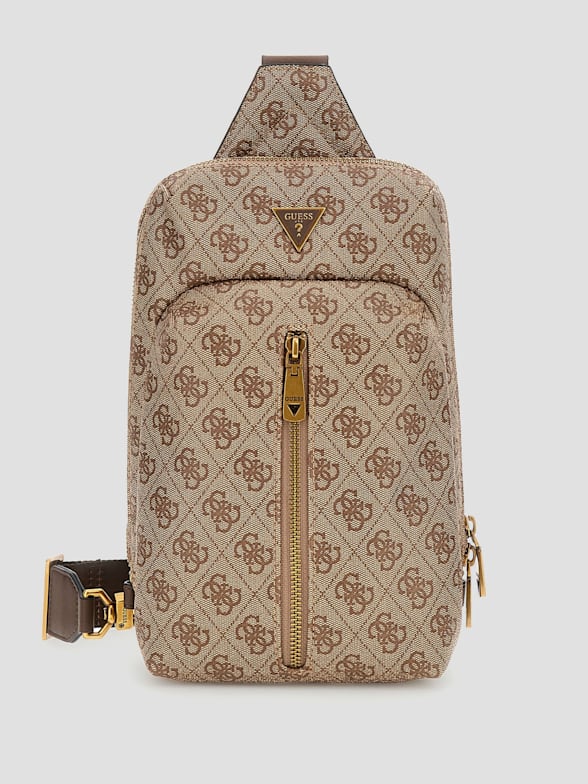 T Monogram Jacquard Camera Bag In Brown,beige