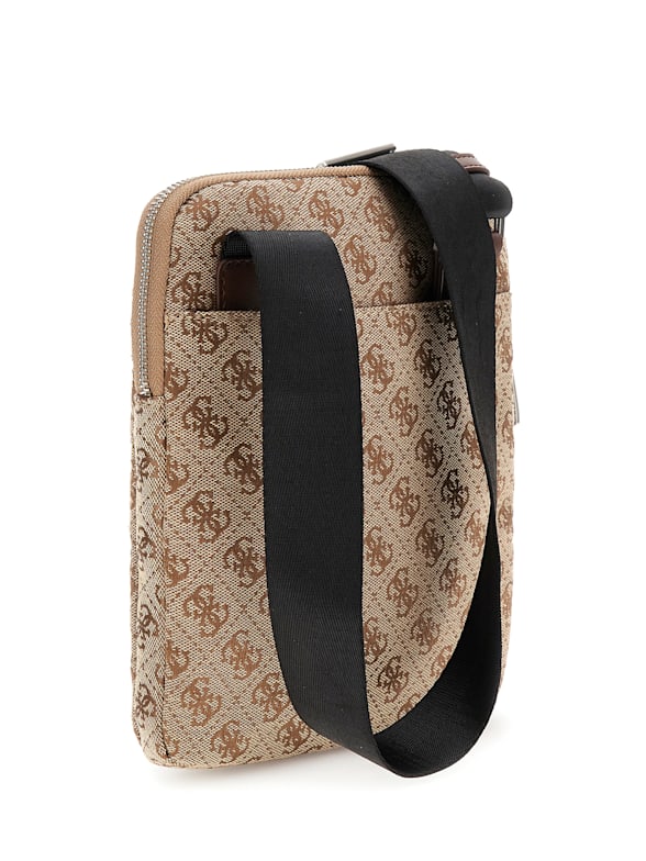 Guess Vezzola Smart Flat Crossbody - Brown - One Size