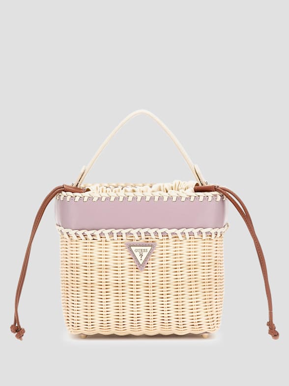 Guess straw bag deals