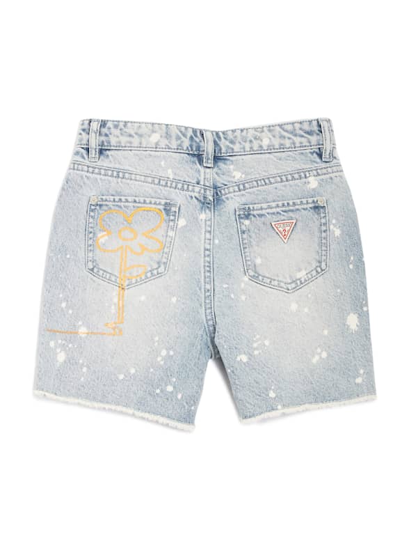Keep It Real Tinted Denim Mom Shorts (Kids 7-16)