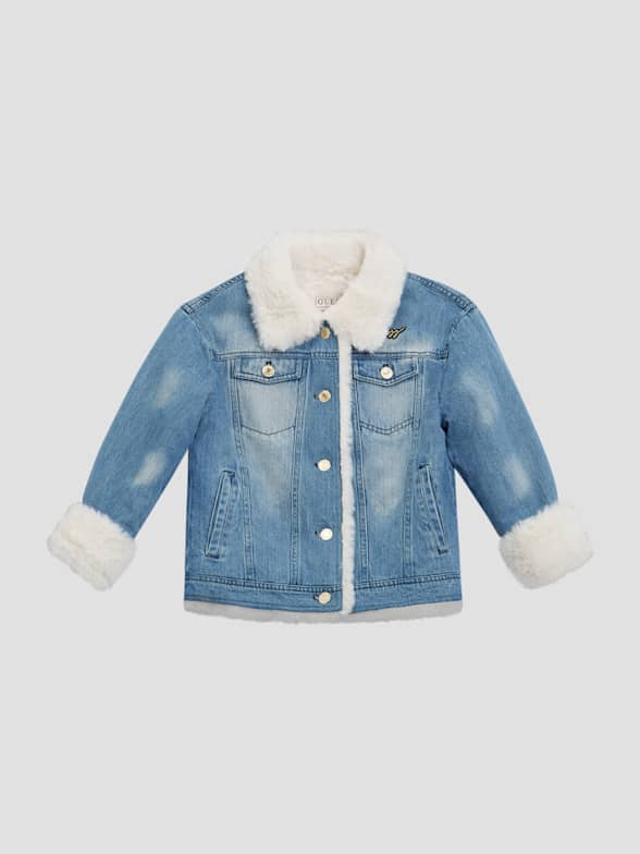 Girl s Jackets Hoodies Denim and Puffer Jackets GUESS CA