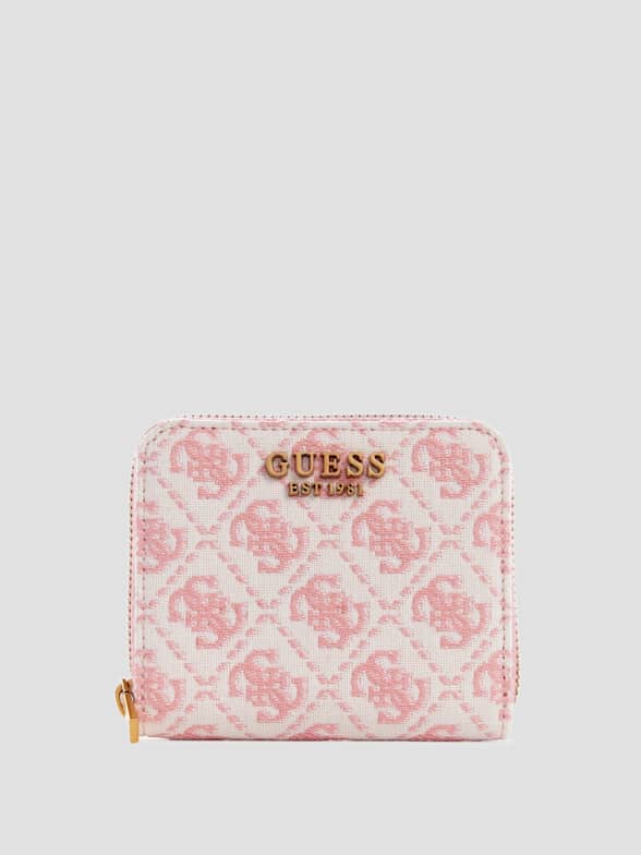 GUESS Factory Women's Markham Foldover Zip Wallet Rose pink, Rose