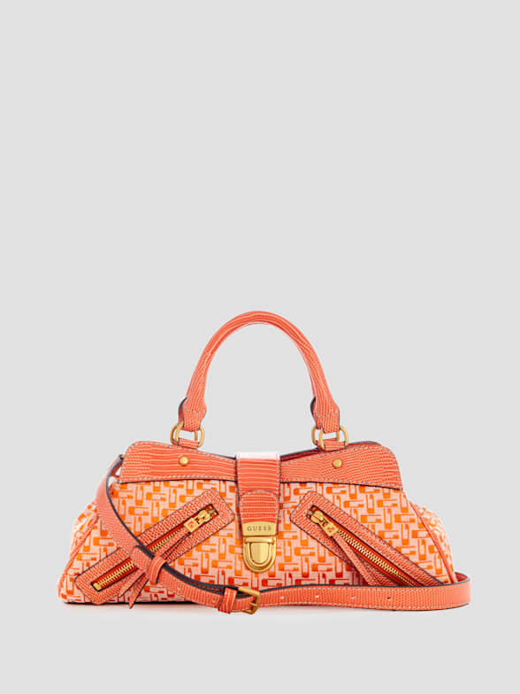 Guess - Nell Croc Girlfriend Satchel Handbag