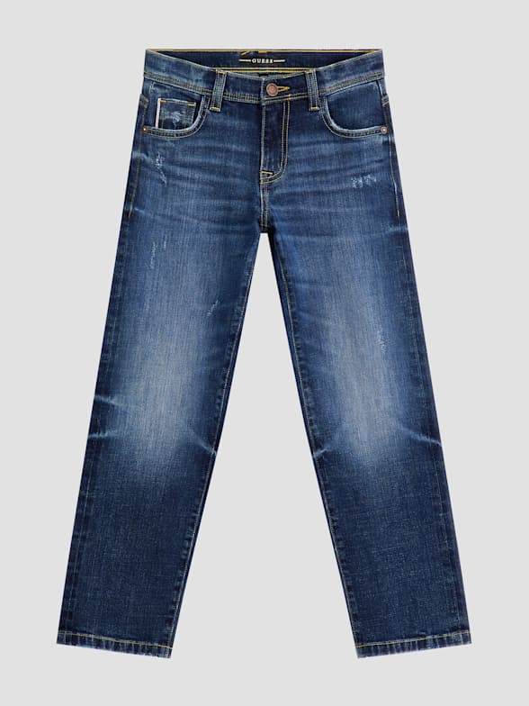 Guess - Dark Denim Heart Boot-Cut Jeans – Village Kids