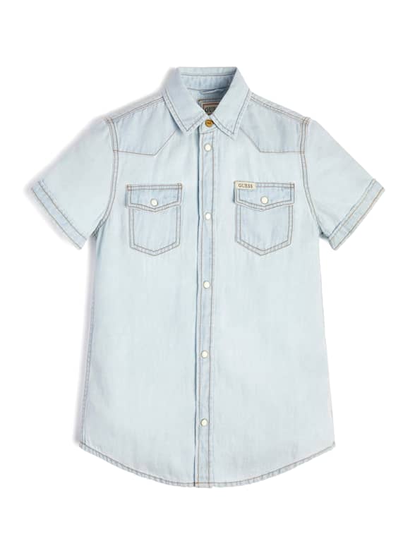 Camisa Menino Light Denim Guess - N2RH03D4A00 - N2RH03D4A00.6