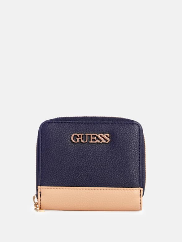 Guess Ynes Wristlet Wallet - Women's Bags in Mauve Multi