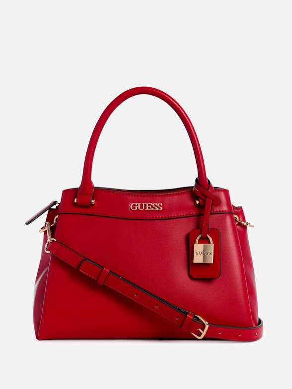 Guess red satchel on sale