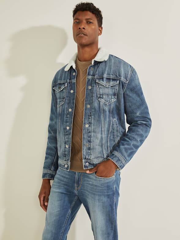 Mens denim vest canada Clearance