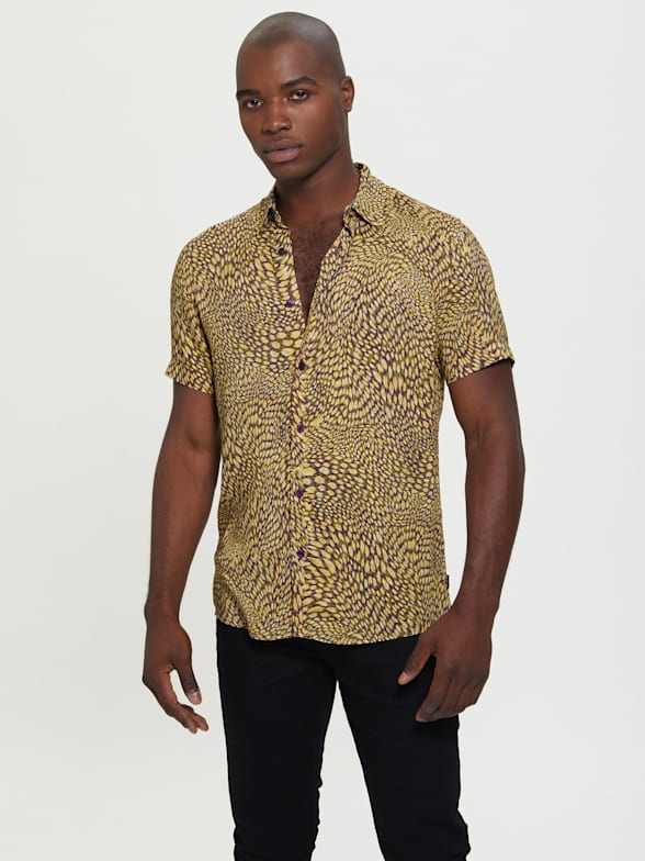 Guess button up shirts clearance