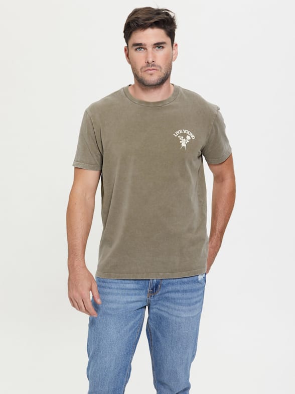 Guess denim t shirt clearance
