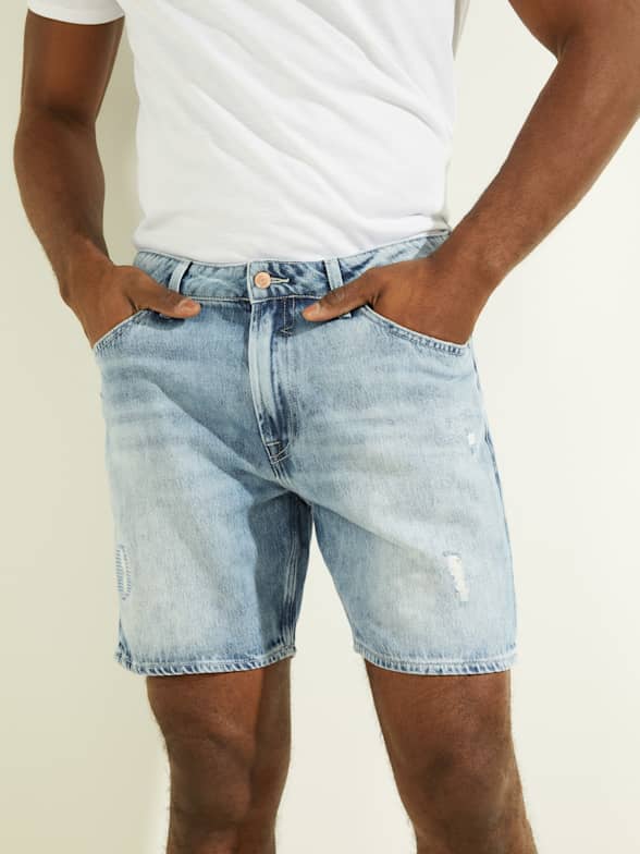 Guess men's denim shorts clearance