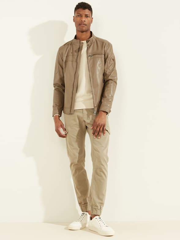 Khaki jacket men outfit outlet