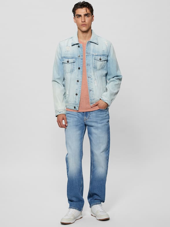 Pink Denim Jacket Outfits For Men (14 ideas & outfits)