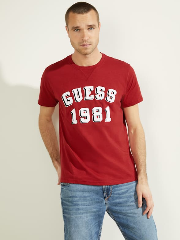 Guess Black T-Shirt w/ Embroidered Logo and Star