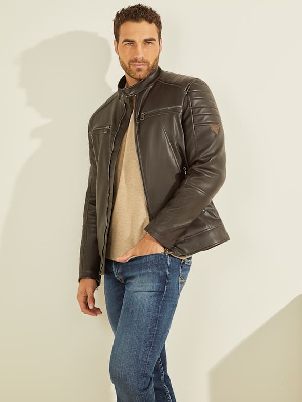 Guess leather coats Clearance