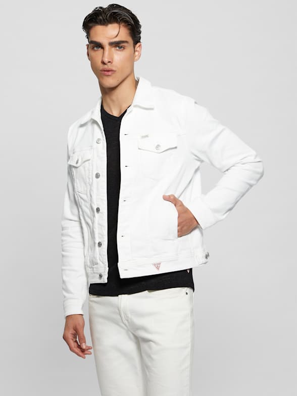 OFF!-White Denim Coats, Jackets & Vests for Men for Sale