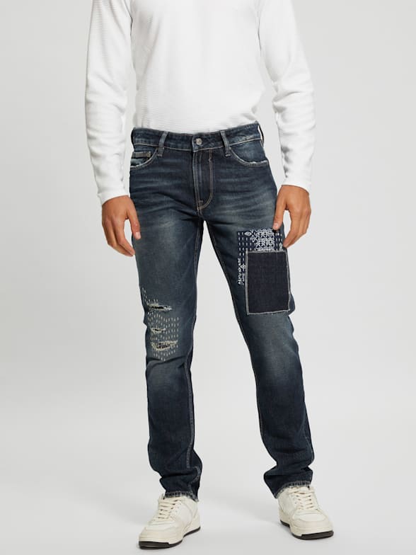 Eco Rip-and-Repair Tapered Jeans