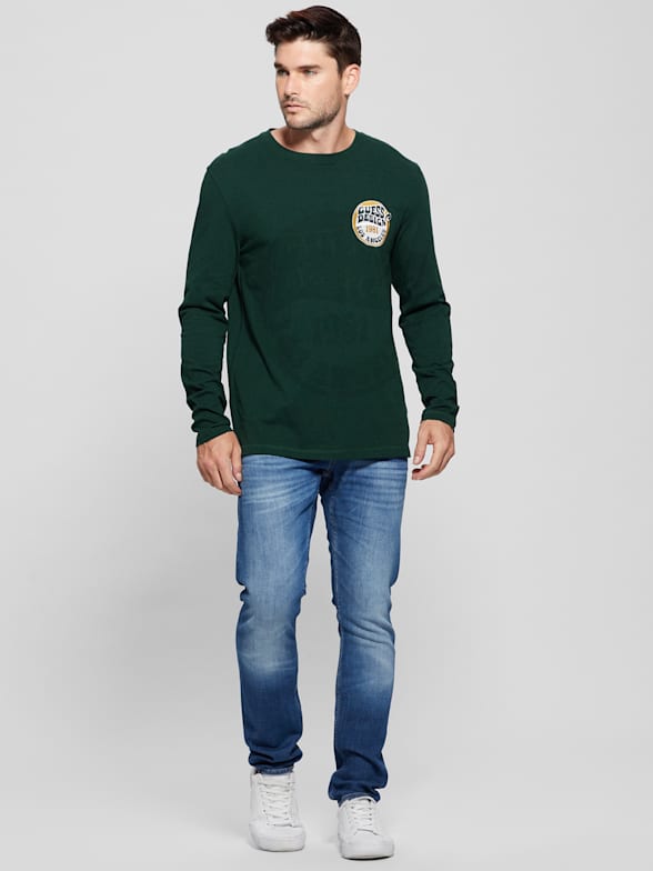 Guess green long sleeve Clearance